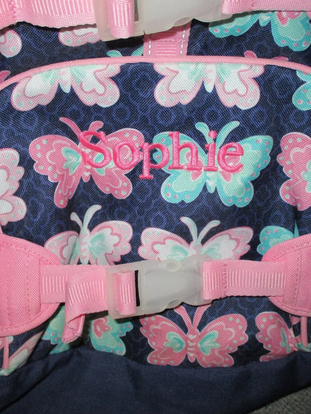 Pottery Barn Large Mackenzie butterflies backpack Monogram SOPHIE